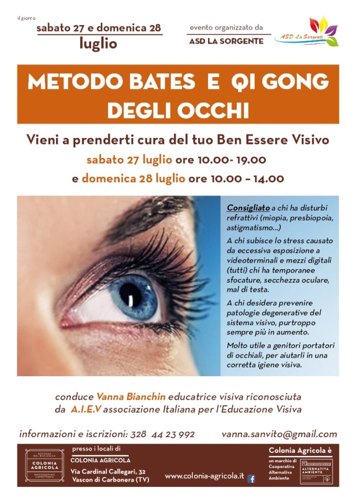 Metodo Bates e Qi Gong degli Occhi