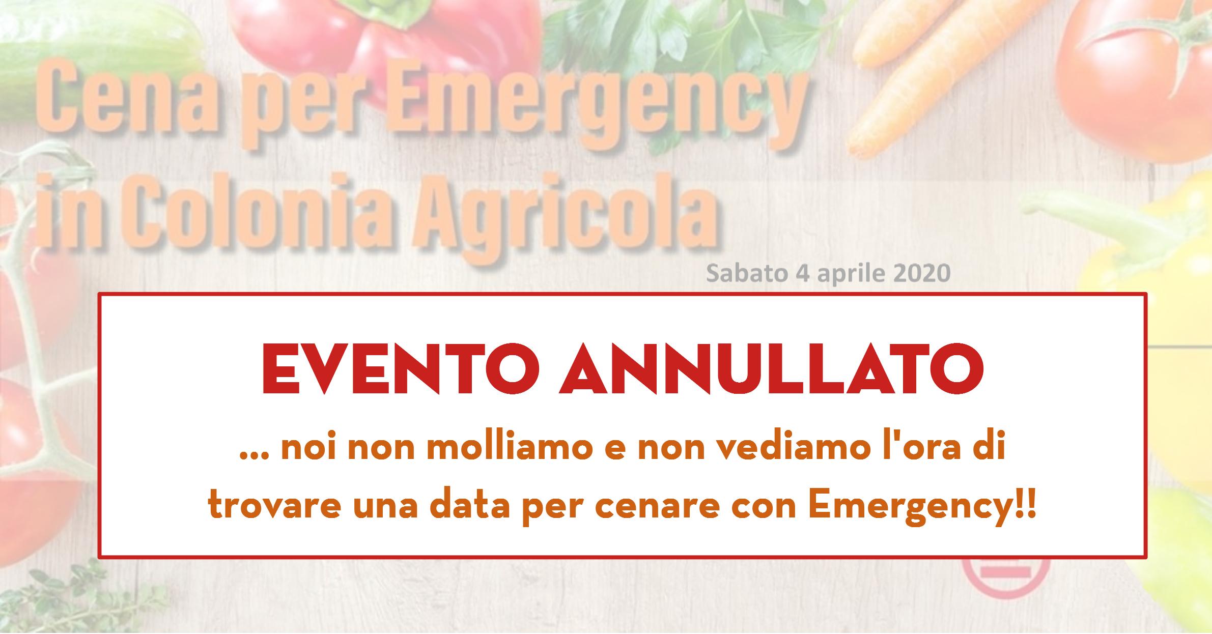 Cena per Emergency Annullata