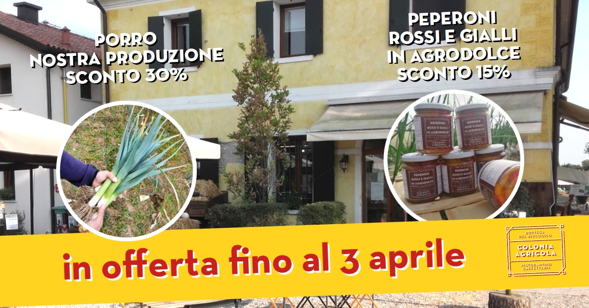 Promo settimanle Porro e Peperoni rossi e gialli in agrodolce